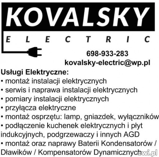 Elektryk- usługi elektryczne