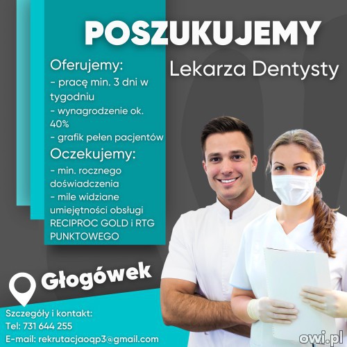 Praca dla Lekarza Dentysty (Głogówek)