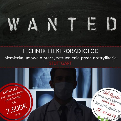 Technik elektroradiolog oferta pracy w Stuttgarcie