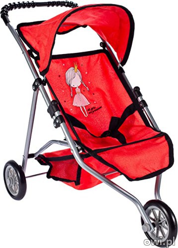 Wózek Spacerowy Trójkołowy Little Princess Red ,Czerwony