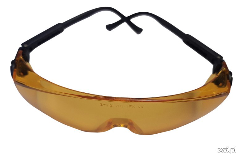 Okulary ochronne przeciw odpryskowe Żółte Panoramiczne