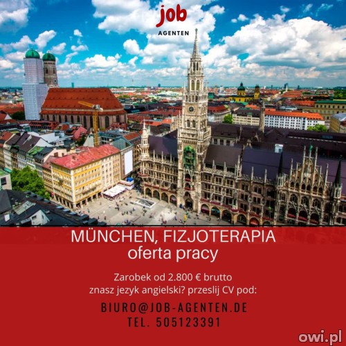 Fizjoterapeuta oferta pracy w Monachium zgłoś się