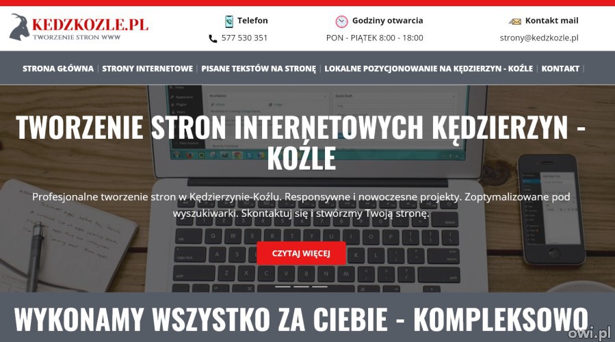 Tworzenie, projektowanie stron internetowych Kędzierzyn-Koźle