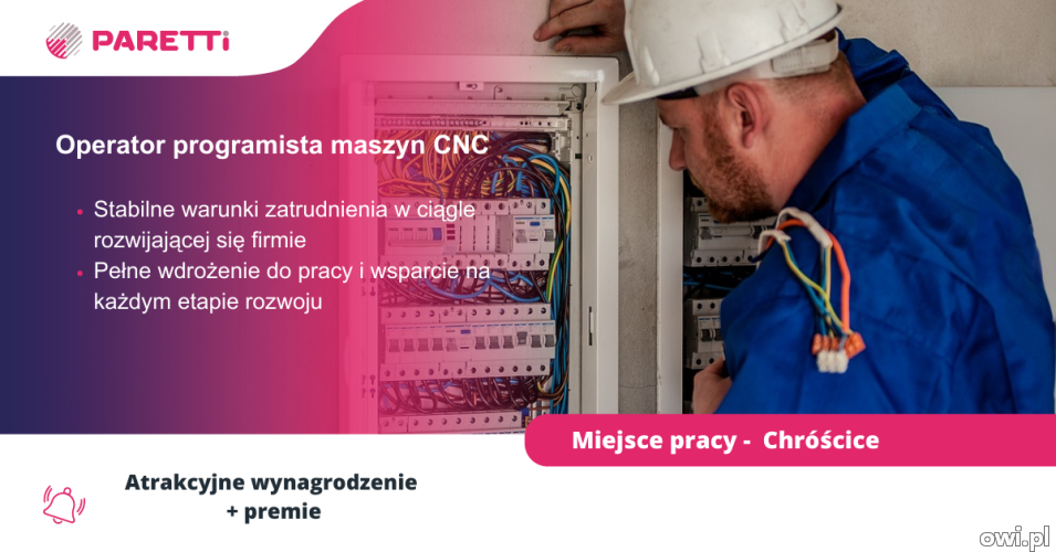 Operator programista maszyn CNC