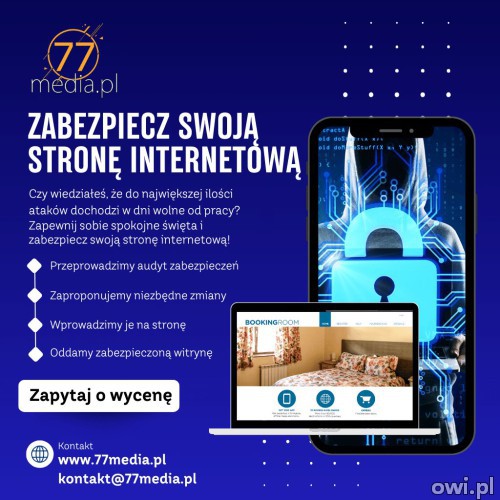 Profesjonalne audyty i zabezpieczenia stron internetowych - 77media.pl