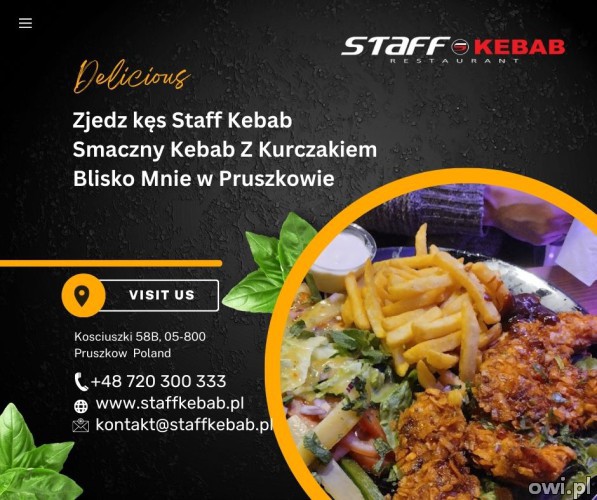 Znajdź swój nowy ulubiony kebab z kurczaka Staffkebab w pobliżu mnie